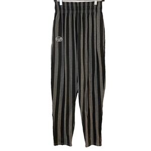 Vintage Otomix Pants Men's S Stripe Gray Black Bodybuilding Workout Parachute